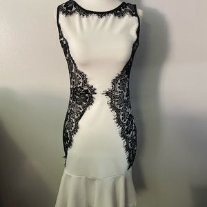 Black Lace and White Dress
